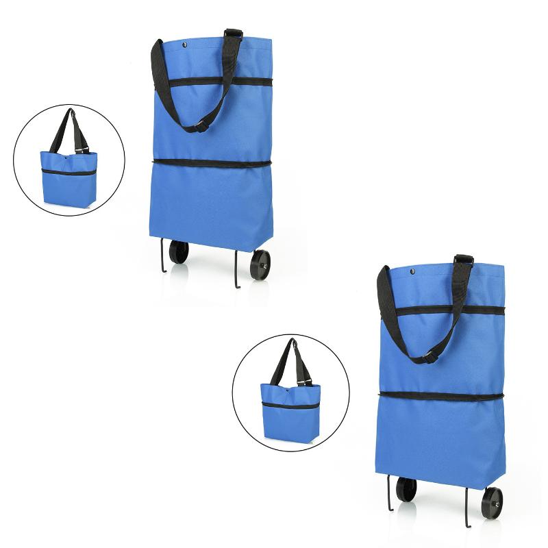 Folding Shopping Carts Reusable Shopping Bags with Wheels